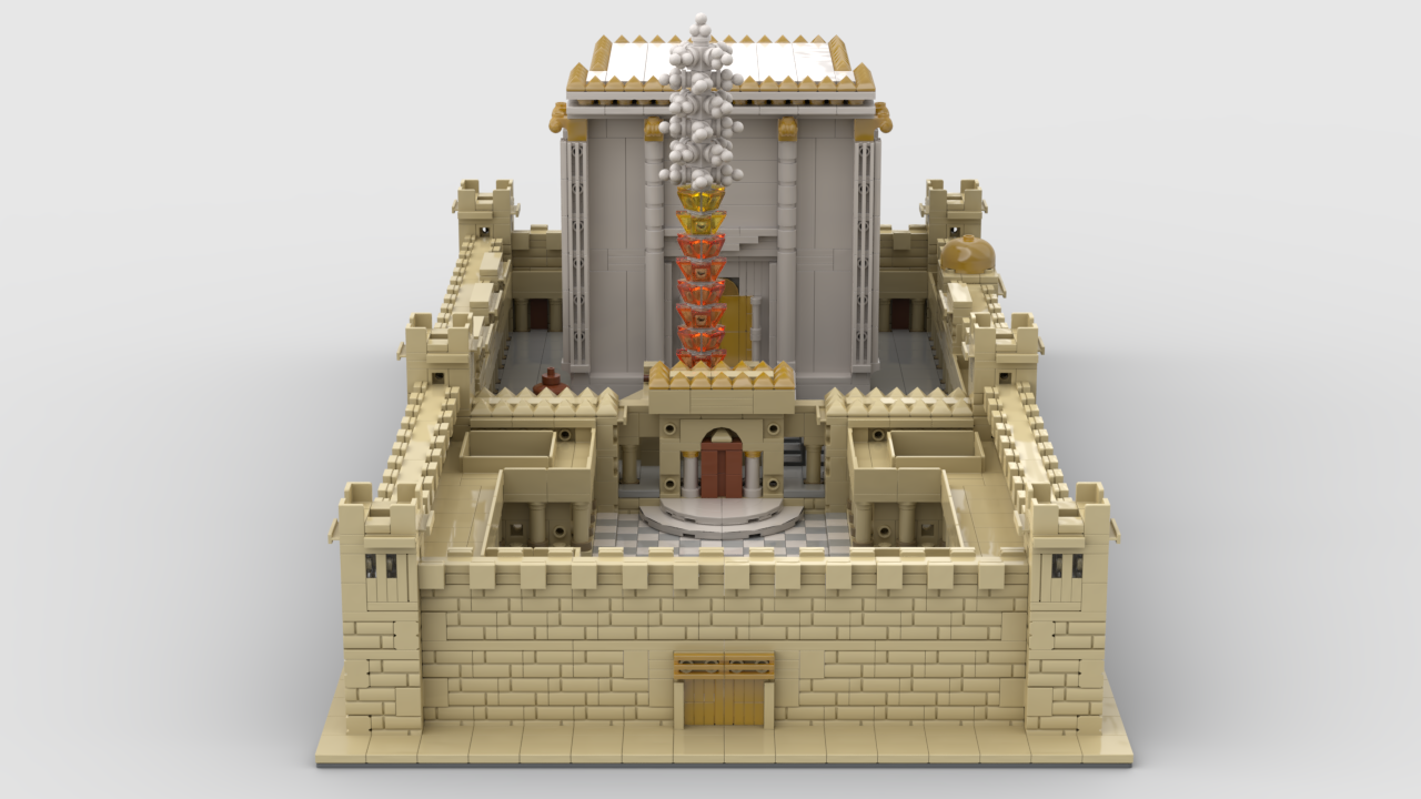 Second Beis Hamikdash Lego Model 5"x10" -742Pcs. (GM-GP24613)