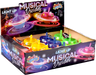 Display box of Izzy n Dizzy light up musical dreidels in assorted colors