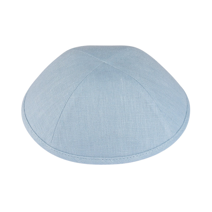 Light Blue Linen Kippah / Yarmulke
