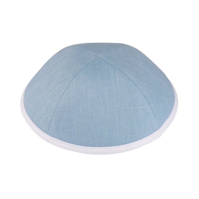 Blue Linen Kippah - iKippah by Judaica Square