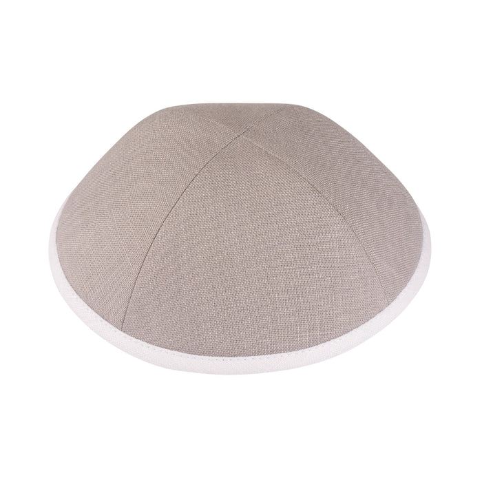 Gray Linen Kippah - iKippah by Judaica Square