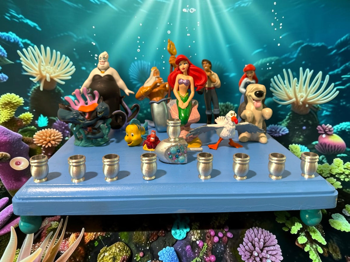 Little Mermaid menorah, view 20