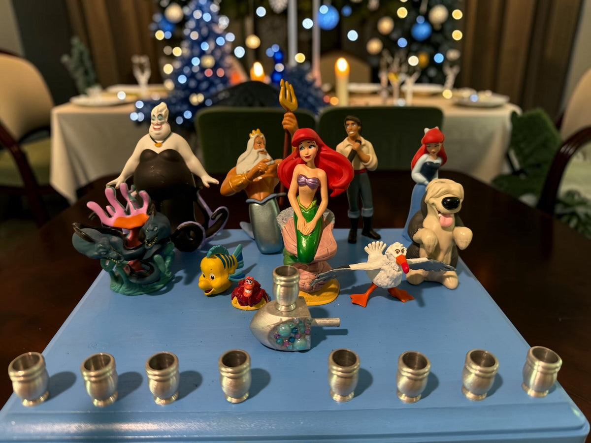 Little Mermaid menorah, view 6