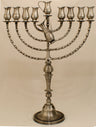 Pitchers 25" Pewter Oil Menorah (M-225-P)