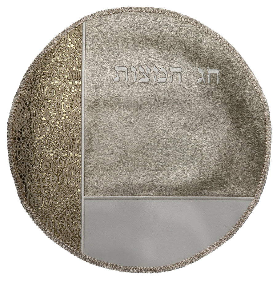 Personalization preview — Custom Leather Matzah Cover — Colorblock Design