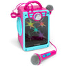 Croove Pop Box Kids Karaoke Machine, Pink - 2 Mics & Disco Lights — product view | Judaica Square Lakewood