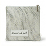 Malchut design 1501 gray and white fur tallis and tefillin bag with personalized Hebrew name panel