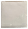 Malchut design 5070 beige leather tallis and tefillin bag with off-white embroidery