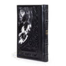 Black Malchut antique leather Zemiros Hameforash, design 1547, angled front view
