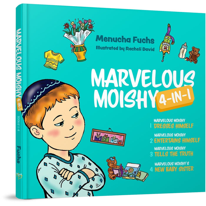 Marvelous Moishy 4 in 1 (books 1-4) — Menucha Fuchs hardcover | Judaica Square Lakewood