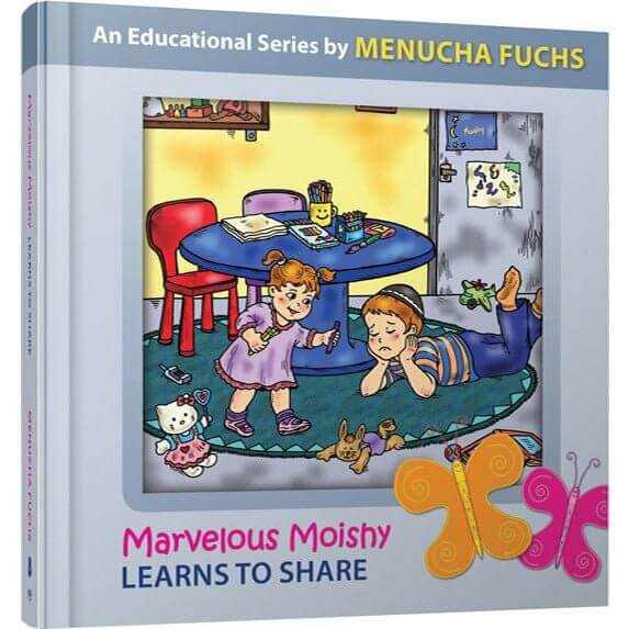 Marvelous Moishy Learns to Share — Menucha Fuchs hardcover | Judaica Square Lakewood