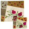 Raw Silk Matzah Cover Pomegranates Gold (EM-MAS3)