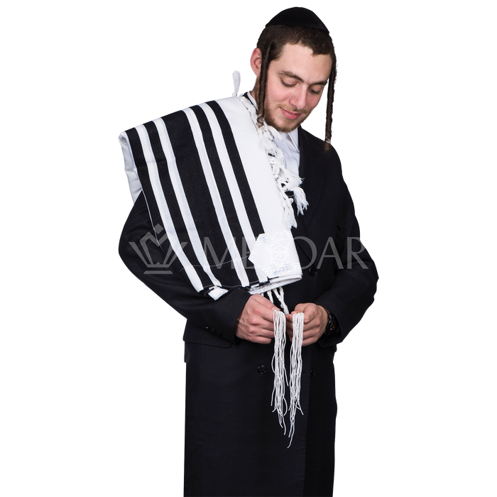 Tallis Wool Hamefoar - Ultra Light - Shabbos - Tallis | Judaica Square Lakewood
