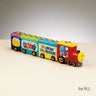 Rite Lite Chanukah Express Hand Painted Ceramic Menorah, 11 x 3 Inch