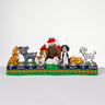 Rite Lite Dog Lovers Hand Painted Resin Menorah, 11 x 4 Inch