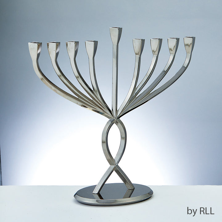 Rite Lite Facets of Light Aluminum Menorah, 9 x 9 Inch