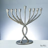 Rite Lite Facets of Light Aluminum Menorah, 9 x 9 Inch