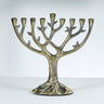 Rite Lite Tree of Life Menorah, Textured Alumi, Bronze Finish, Aluminum, 8.5 Inch High