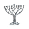 Rite Lite Textured Tree of Life Menorah, Antiqued Aluminum, 8.5 Inch High