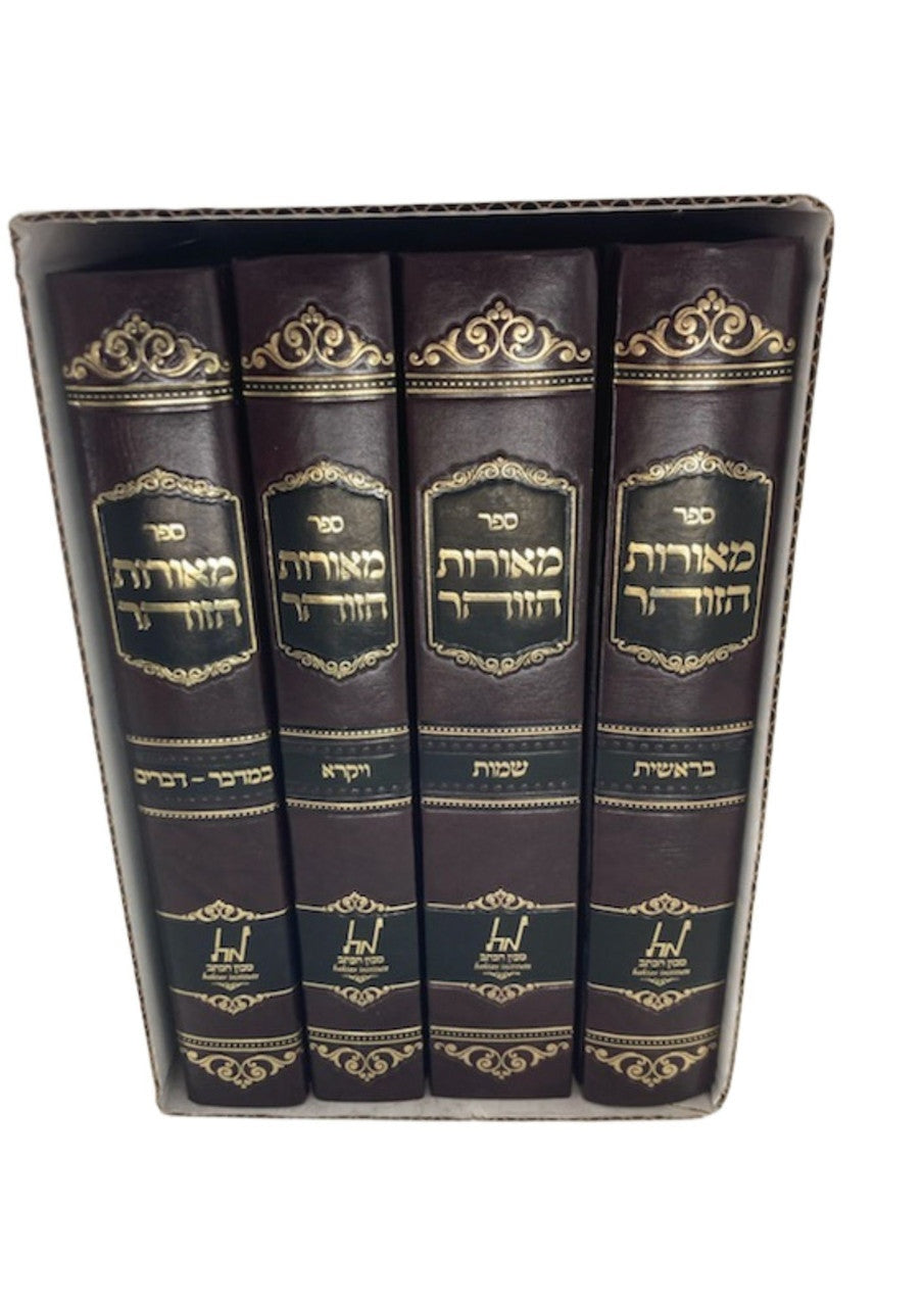 Zohar Meoros HaZohar 4 Volume Set, set spines view