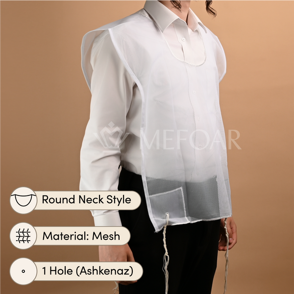Mesh Tzitzis — Round Neck, 1-Hole