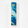 Rite Lite Dark Blue Marble Art Glass Mezuzah