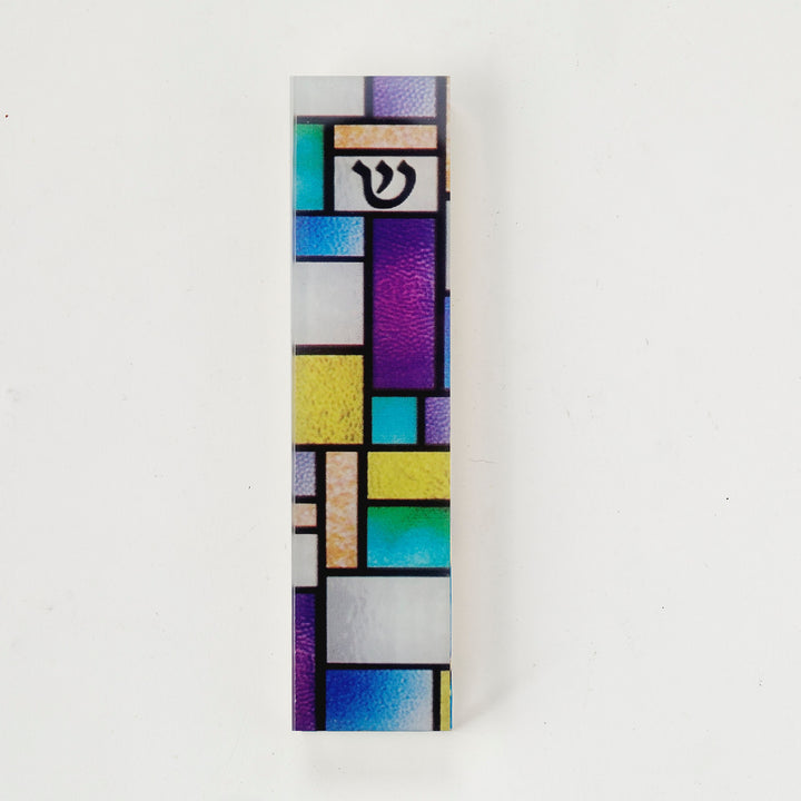Rite Lite Stained Glass Art Glass Mezuzah