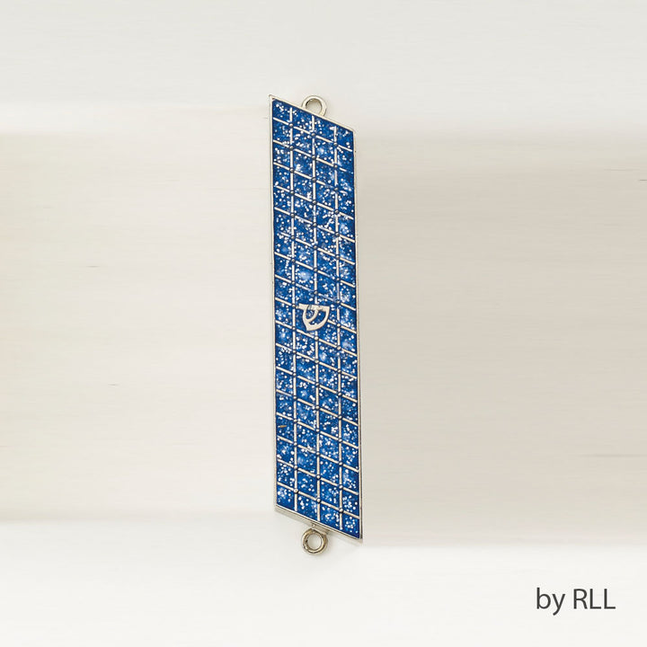 Rite Lite Blue Glitter Enamel Mezuzah 5