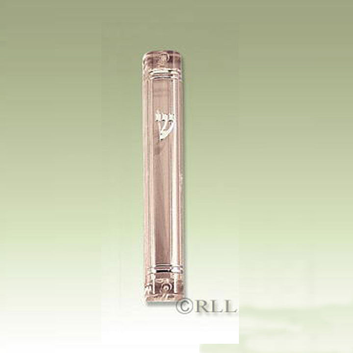 Rite Lite Clear Rounded Lucite Mezuzah, 5.5 Inch