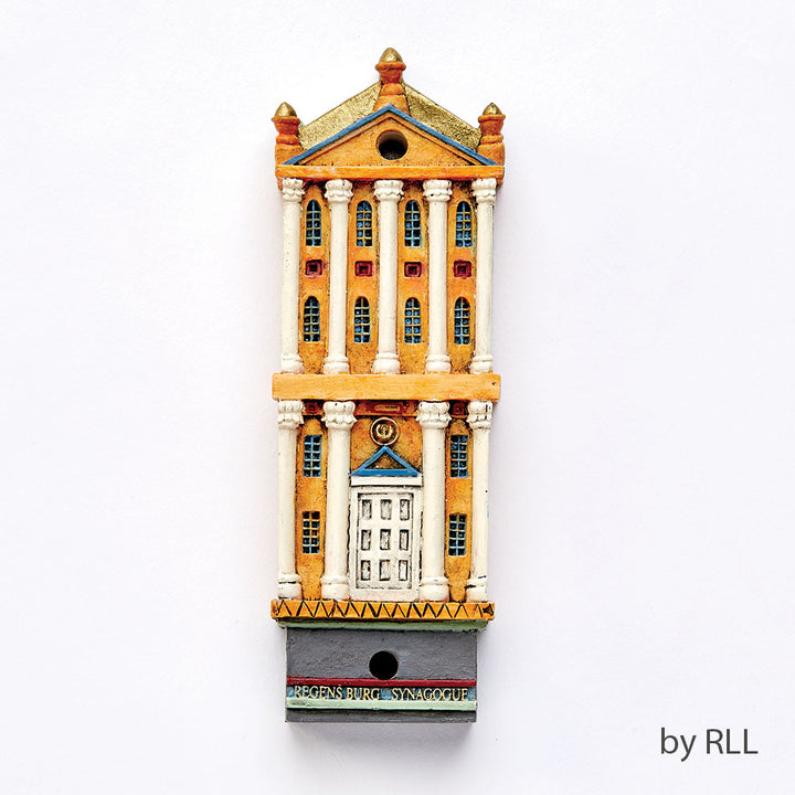 Rite Lite Mezuzah, Regensburg Synagogue, Resin, 4 1/2 Inch High