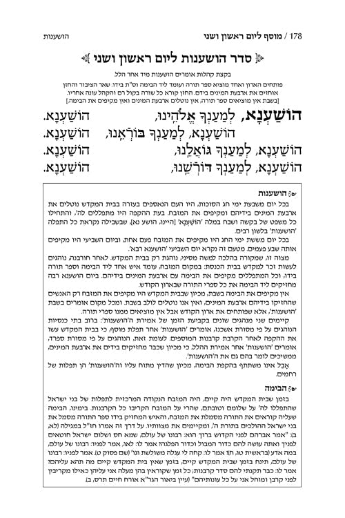 Machzor Succos Pocket Size Hebrew Only - Ashkenaz - Hebrew Instructions (Pocket 