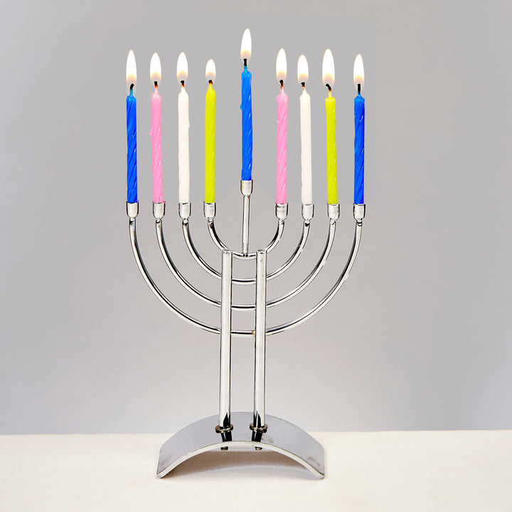 Rite Lite Mini Menorah Set, Menorah and 24 Birthday Candles, 4 x 5 Inch