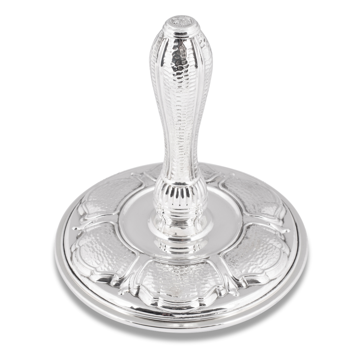 Decorative Torah roller handle and disc, design AE-66