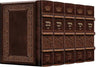 Antique Leather Machzor 5 Vol 2 Tone Sefard Pocket Size — Machzor leather | Judaica Square Lakewood