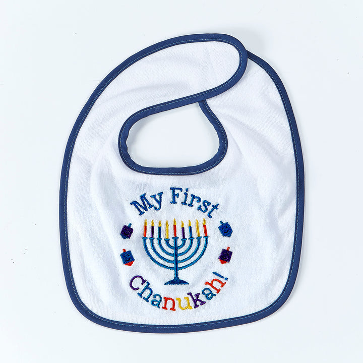 Rite Lite My First Chanukah! Embroidered Bib, 9 x 11 Inch