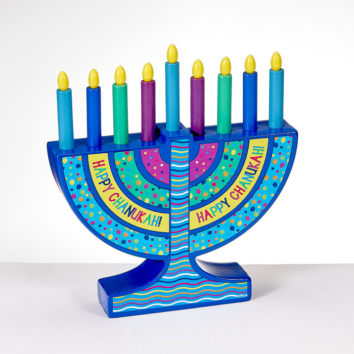 Rite Lite My Mini Wood Menorah and 9 Wood Candles, 5 x 5 Inch