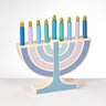 Rite Lite My Mini Wood Menorah and 9 Wood Candles, Simplicity Colors, 5 x 5 Inch