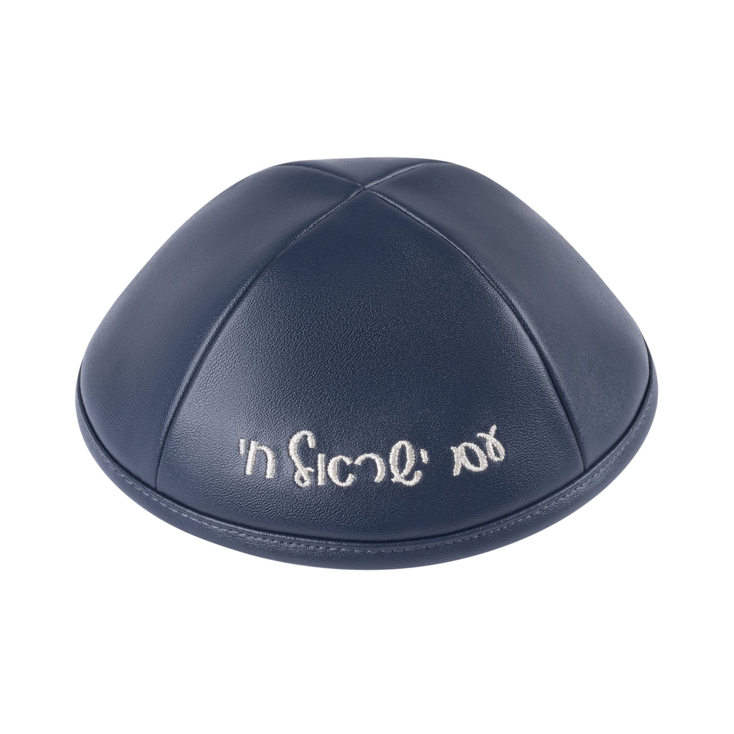 Yarmulka Kippah - showing Israeli flag accent, six-panel construction