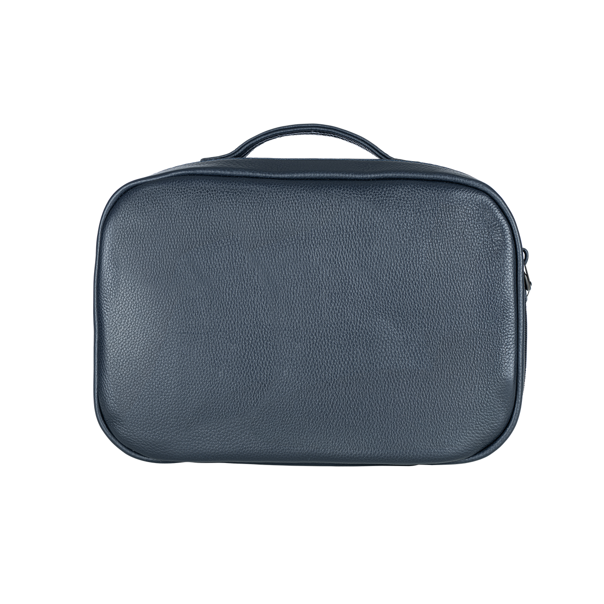 Navy leather travel tallis bag with shoulder strap