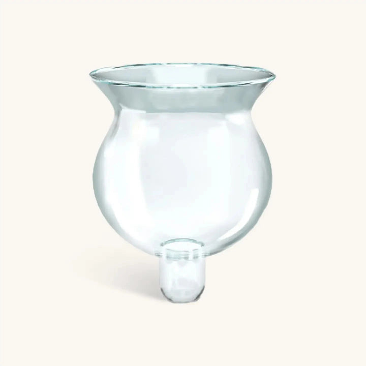 Clear #1 round glass menorah oil cup