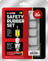 Ner Mitzvah 9 Layer Safety Rubber Set card with stepped silicone rings