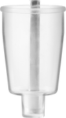 Straight clear plastic menorah oil cup