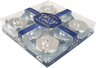 Box of 9 Ner Mitzvah silver plated oil cup cover wick holders