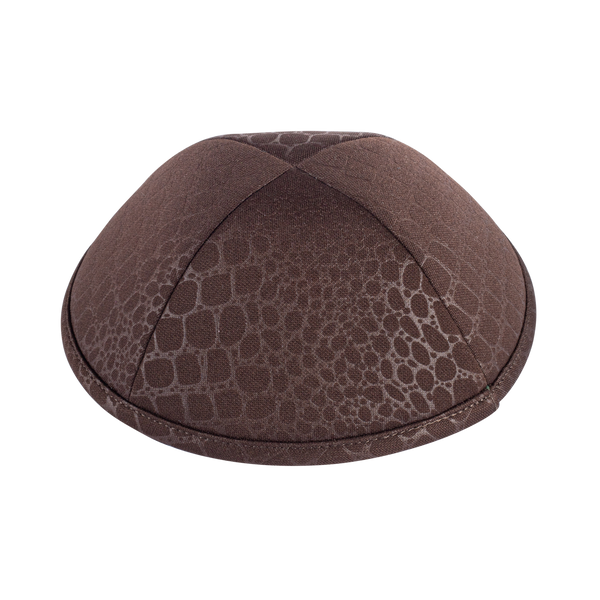 Brown Cotton Kippah for Boys - iKippah by Judaica Square