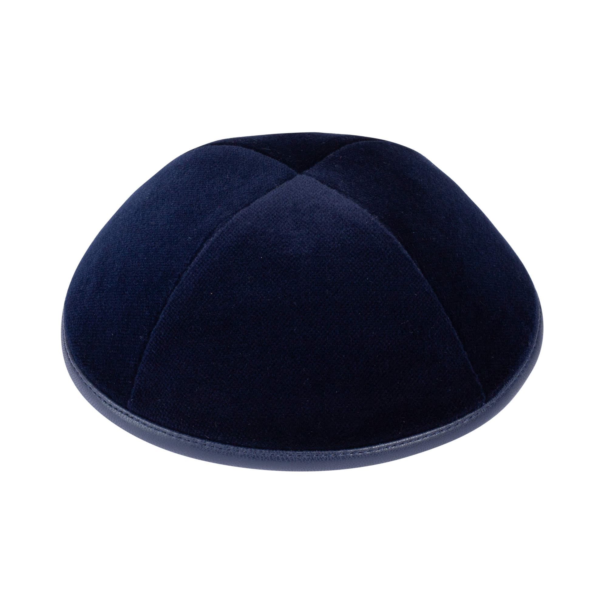 Navy Leather Kippah for Shabbos - iKippah by Judaica Square