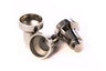 Polished nickel menorah candle inserts with stepped pegs