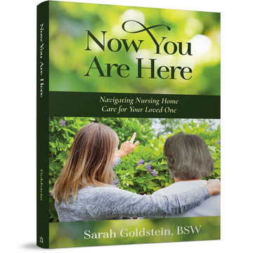 Now You Are Here front cover — Sarah Goldstein, softcover, published by Menucha Publishers