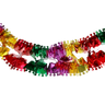 Red, gold, green and purple decorative chain with small star-shaped trim along the edges