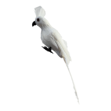White hanging decorative bird for a sukkah
