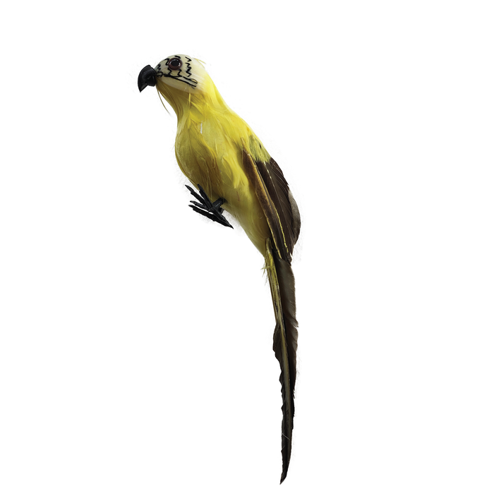Yellow hanging decorative bird for a sukkah